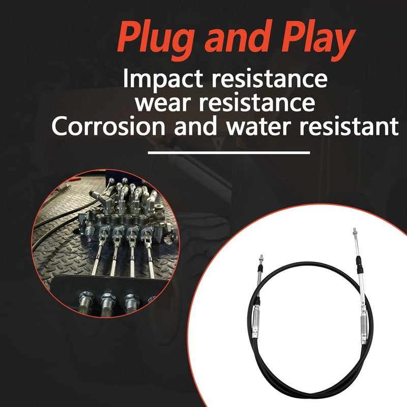 CULMKARI 72" Universal Control Cable Fit for Products 5200 Series Universal Mount Control Cable PTO Valve Dump Truck 5203BBU072 - Image 4